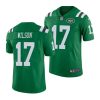 garrett wilson new york jets 2022 nfl draft color rush men green jersey scaled