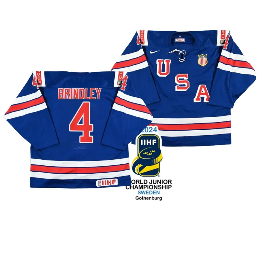 gavin brindley blue 2024 iihf world junior champions jersey scaled