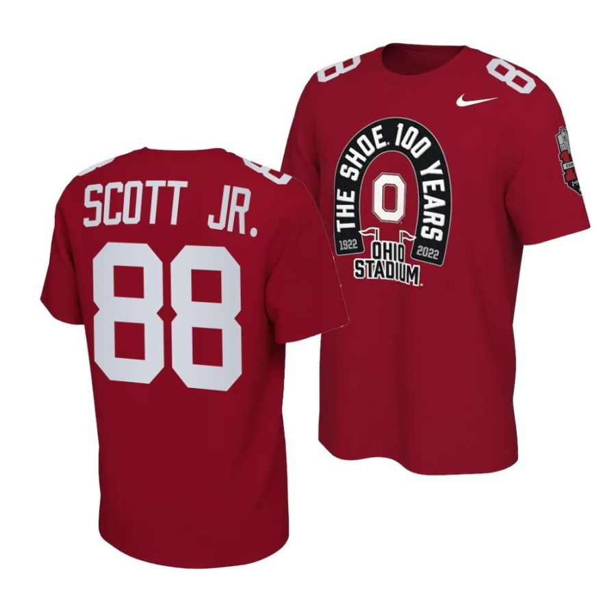 gee scott jr. 1922 2022 the shoe 100th anniversary scarlet shirt scaled