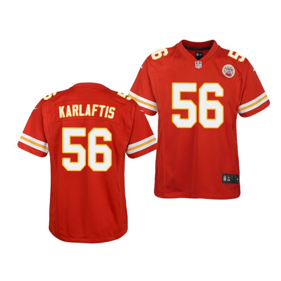 george karlaftis kansas city chiefs 2022 nfl draft game youth red jersey scaled