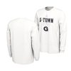 georgetown hoyas white on court long sleevecollege basketball men t shirt scaled