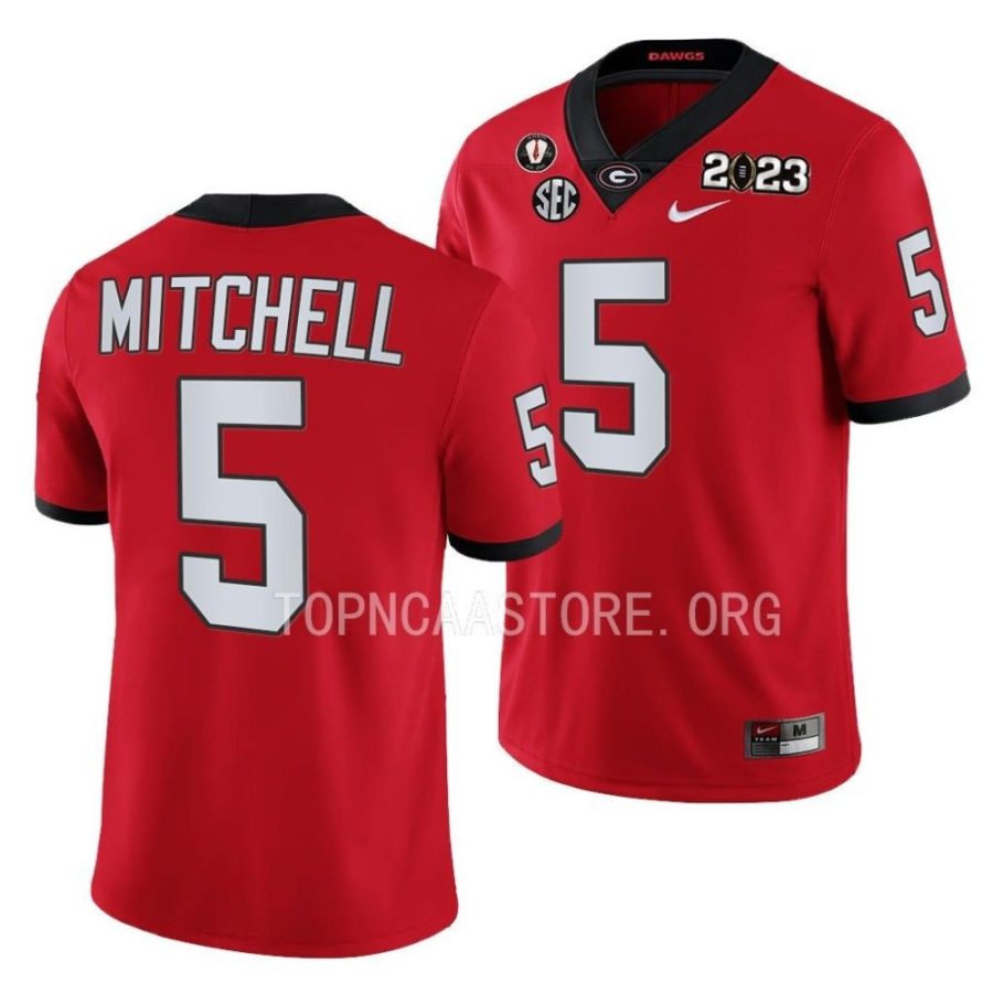 georgia bulldogs adonai mitchell red 2023 national championship college football playoff jersey scaled