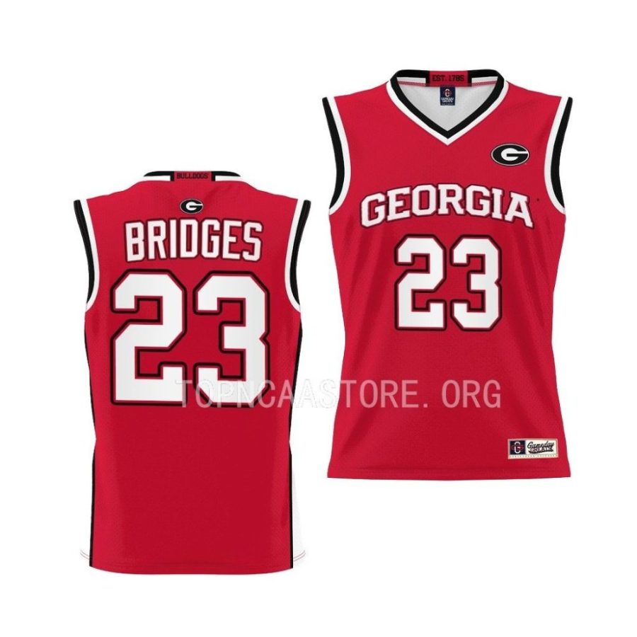 georgia bulldogs braelen bridges youth red college basketball jersey scaled
