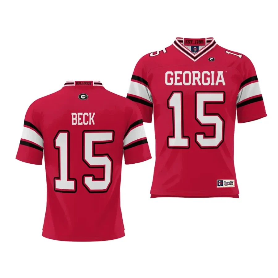 georgia bulldogs carson beck red nil player football jersey scaled