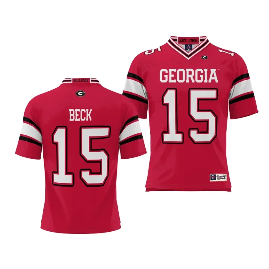 georgia bulldogs carson beck youth red nil player jersey scaled