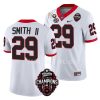georgia bulldogs christopher smith white back to back national champions cfbplayoff 2023 jersey scaled