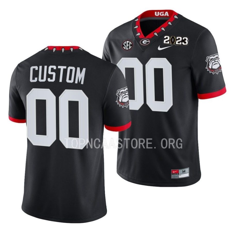 georgia bulldogs custom black 2023 national championship college football playoff jersey scaled