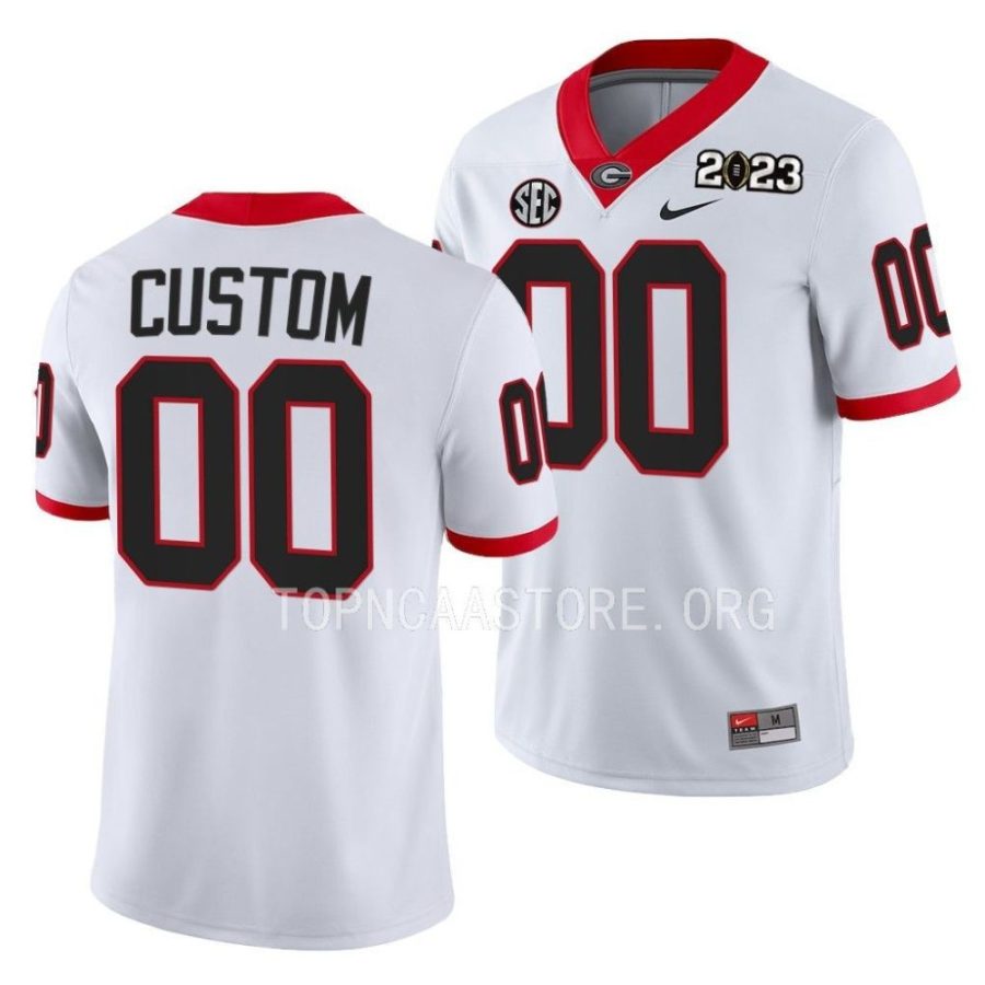 georgia bulldogs custom white 2023 national championship college football playoff jersey scaled