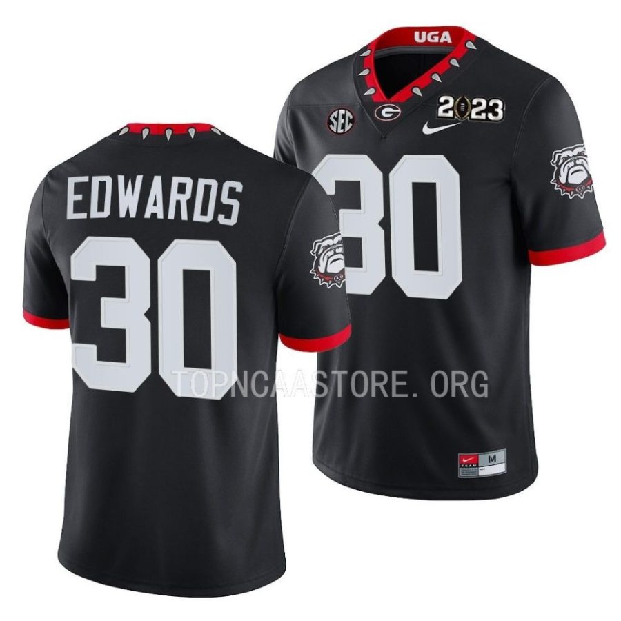 georgia bulldogs daijun edwards black 2023 national championship college football playoff jersey scaled