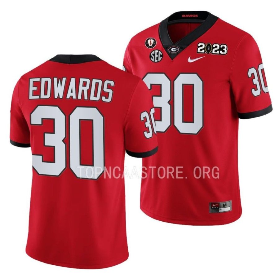 georgia bulldogs daijun edwards red 2023 national championship college football playoff jersey scaled