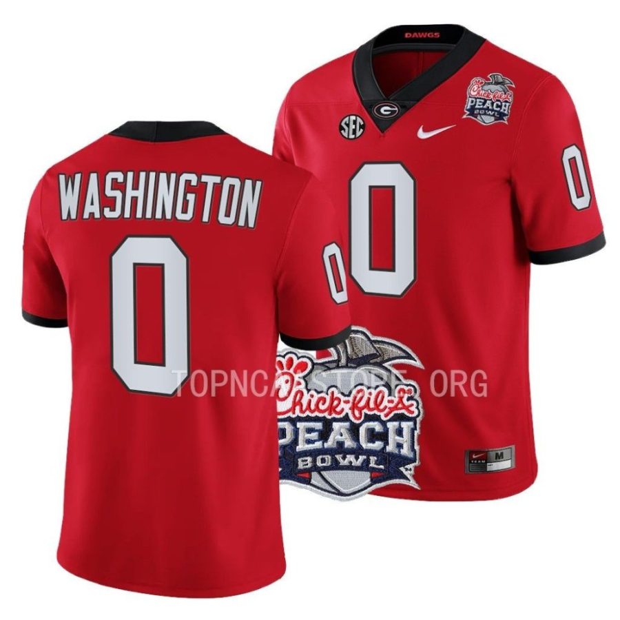 georgia bulldogs darnell washington red 2022 peach bowl college football playoff jersey scaled