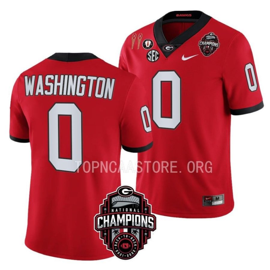 georgia bulldogs darnell washington red back to back national champions cfbplayoff 2023 jersey scaled