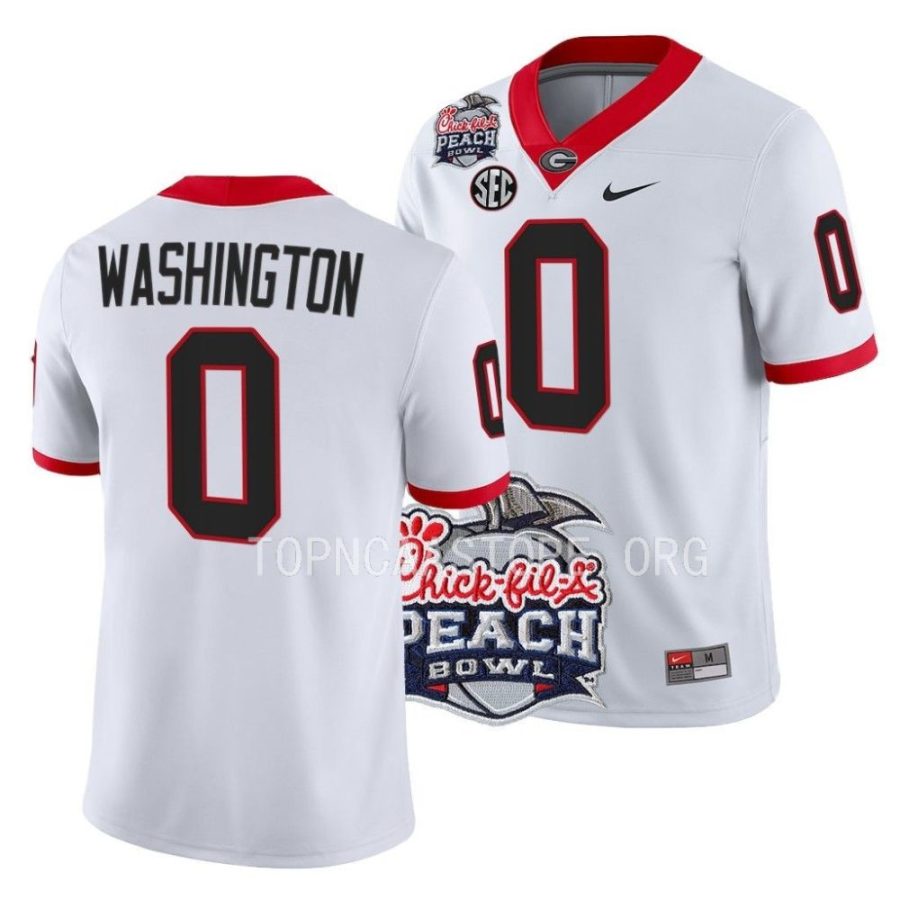 georgia bulldogs darnell washington white 2022 peach bowl college football playoff jersey scaled