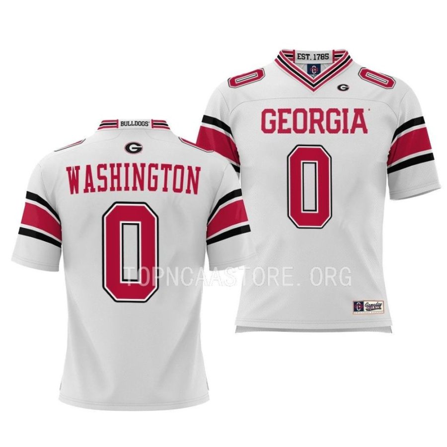 georgia bulldogs darnell washington youth white college football jersey scaled