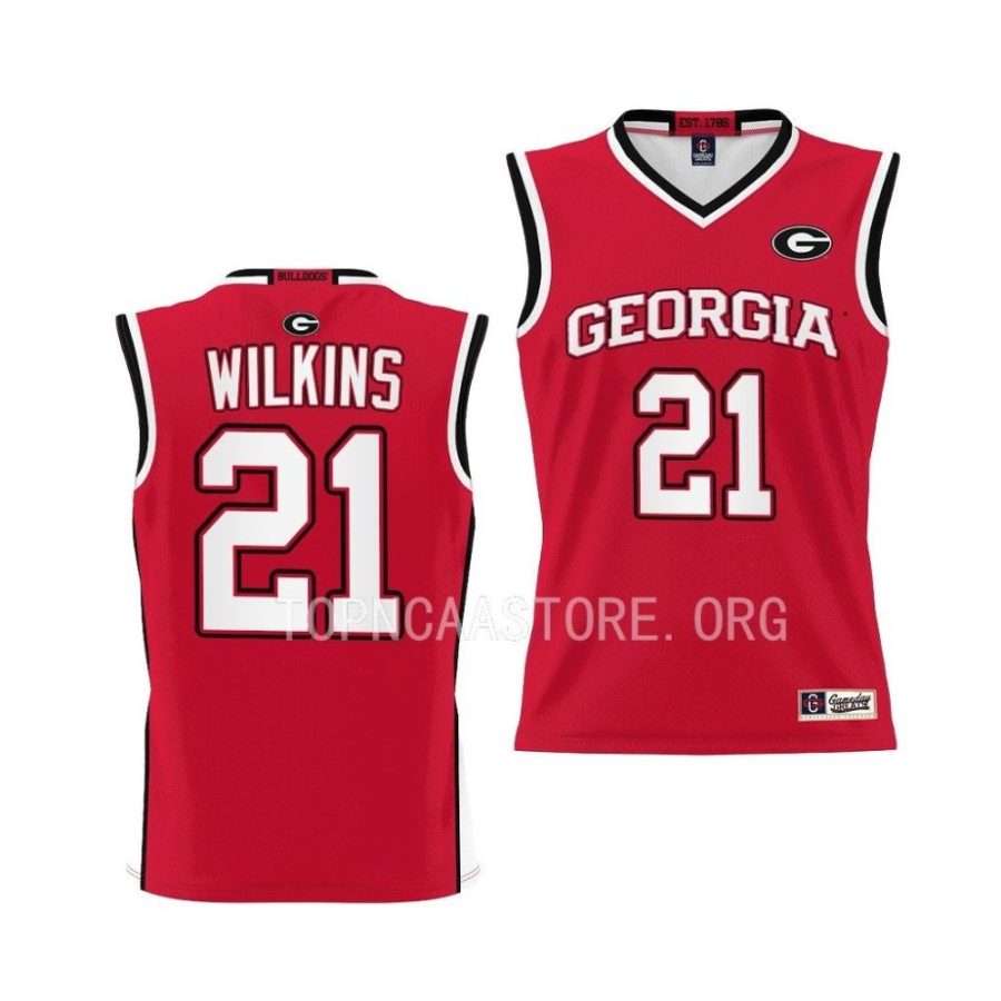 georgia bulldogs dominique wilkins youth red college basketball jersey scaled