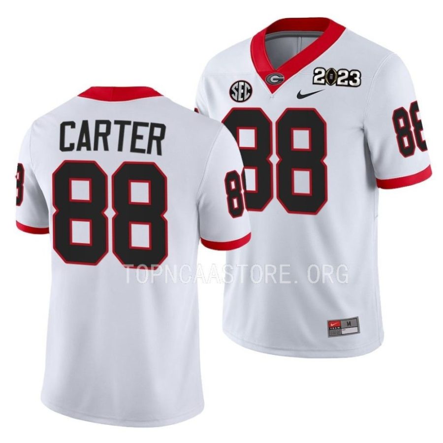 georgia bulldogs jalen carter white 2023 national championship college football playoff jersey scaled