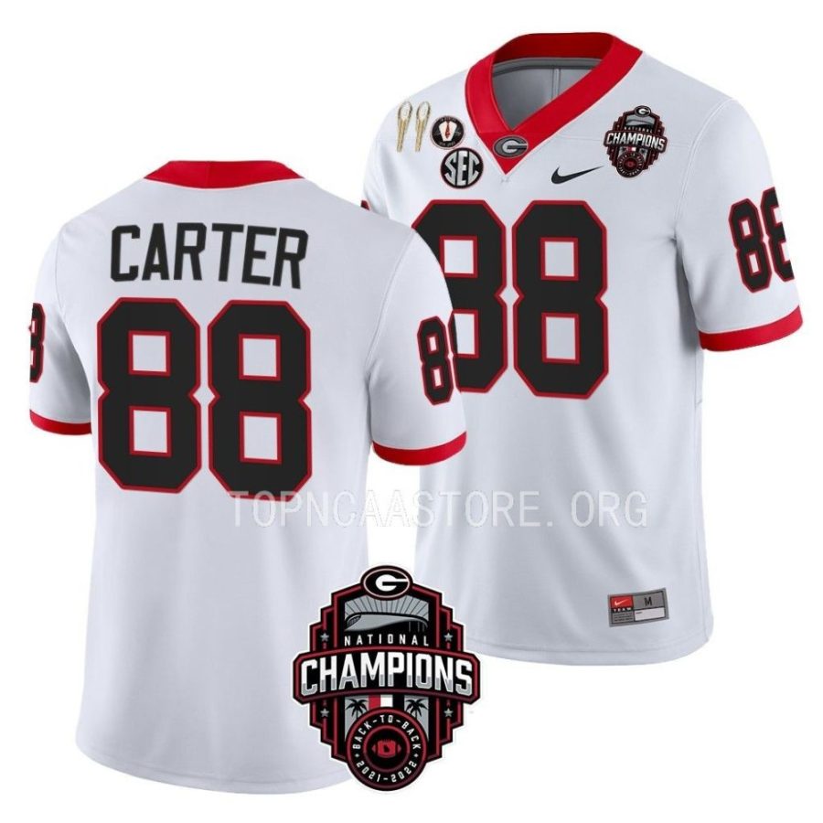 georgia bulldogs jalen carter white back to back national champions cfbplayoff 2023 jersey scaled