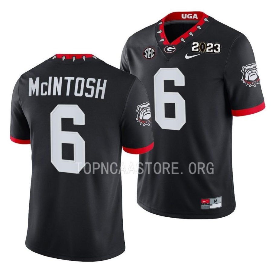 georgia bulldogs kenny mcintosh black 2023 national championship college football playoff jersey scaled