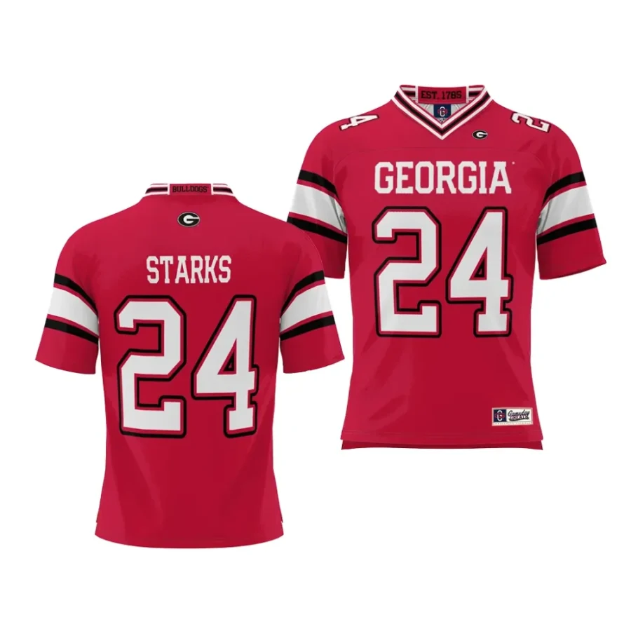 georgia bulldogs malaki starks youth red nil player jersey scaled