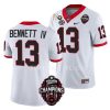 georgia bulldogs stetson bennett white back to back national champions cfbplayoff 2023 jersey scaled