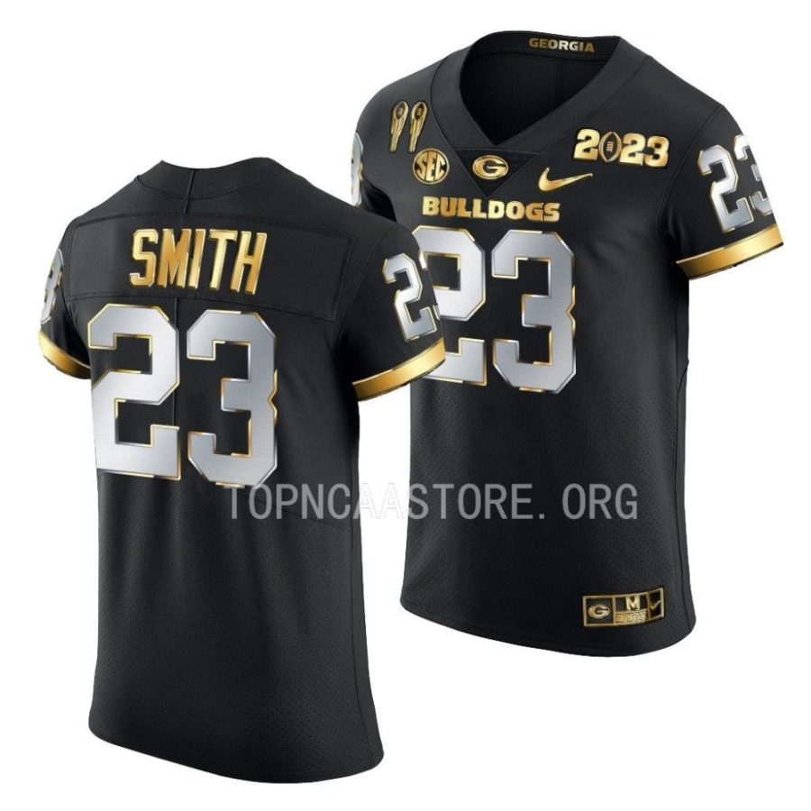 georgia bulldogs tykee smith black 2x cfbplayoff national champions golden limited jersey scaled