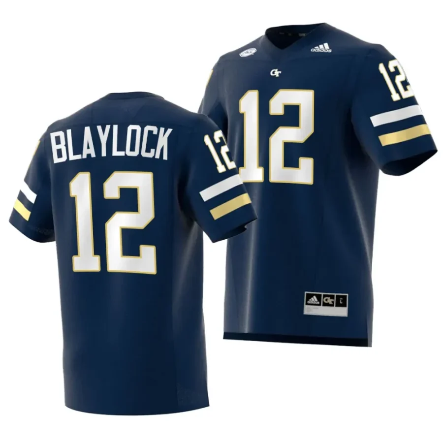 georgia tech yellow jackets dominick blaylock navy 2023premier strategy college football jersey scaled