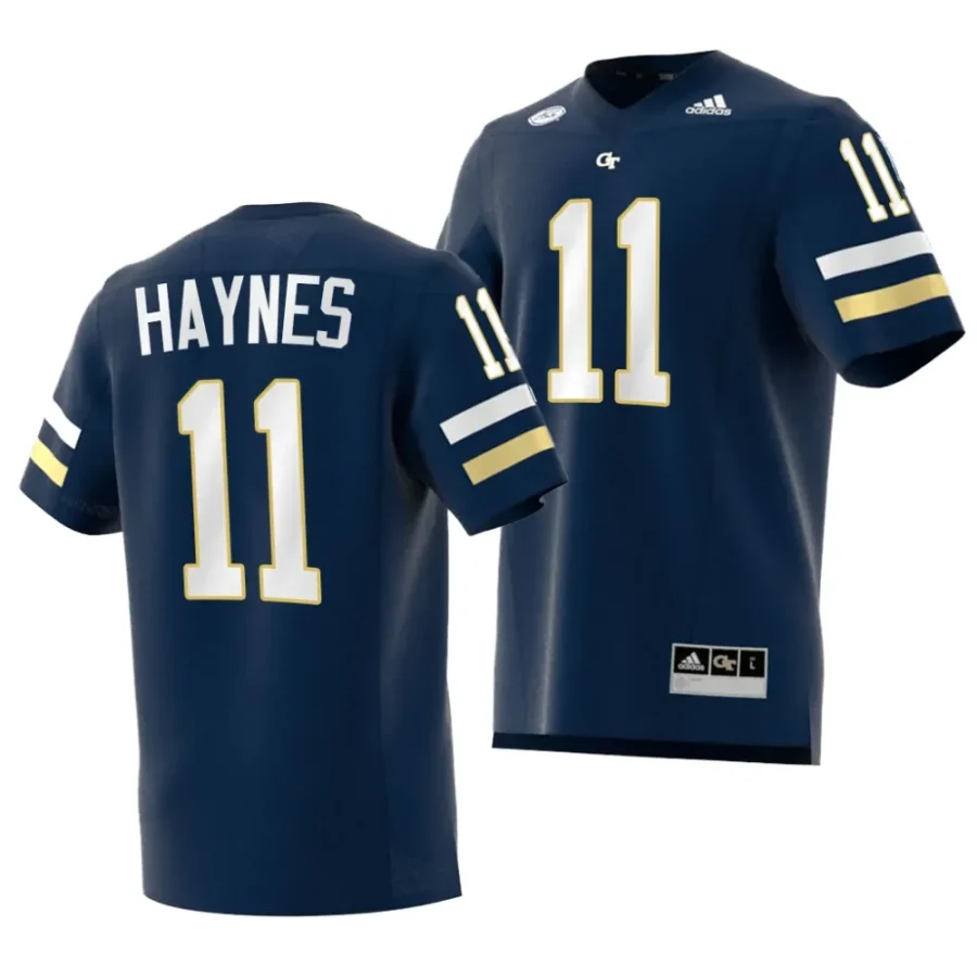 georgia tech yellow jackets jamal haynes navy 2023premier strategy college football jersey scaled