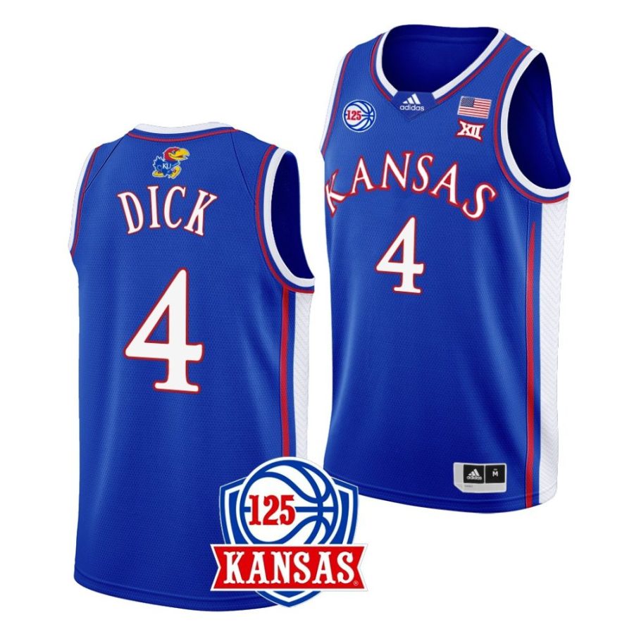 gradey dick blue 125th anniversary kansas jayhawksaway jersey scaled