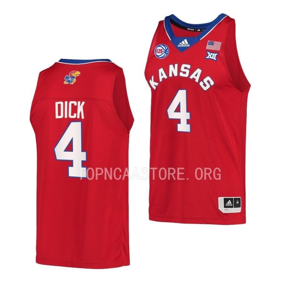 gradey dick kansas jayhawks 2023reverse retro senior nightred jersey scaled