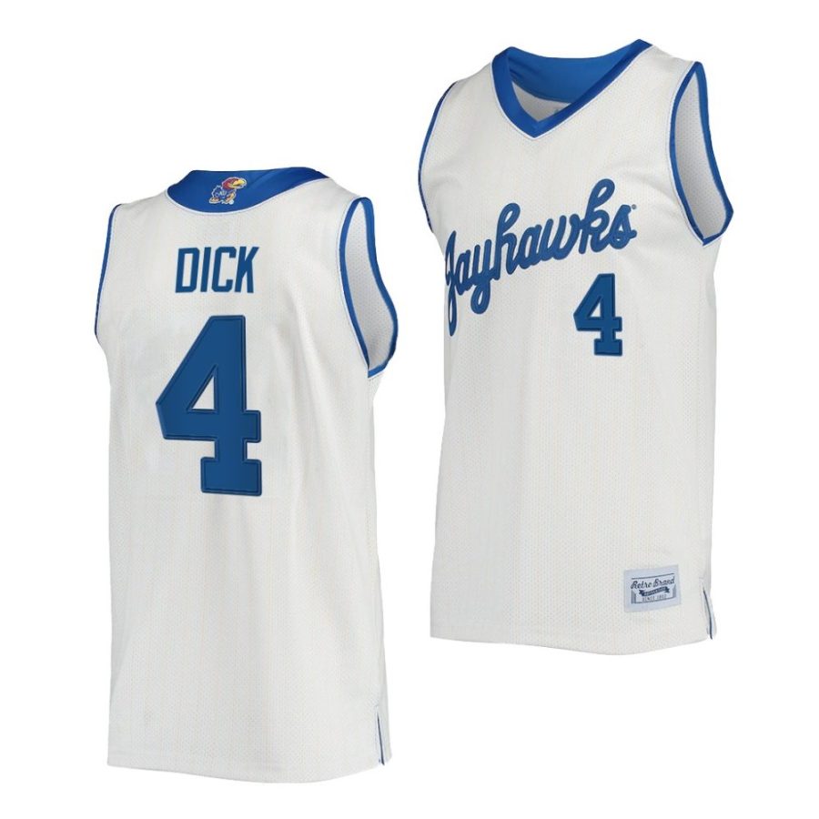 gradey dick kansas jayhawks throwback 2022 college basketball jersey scaled