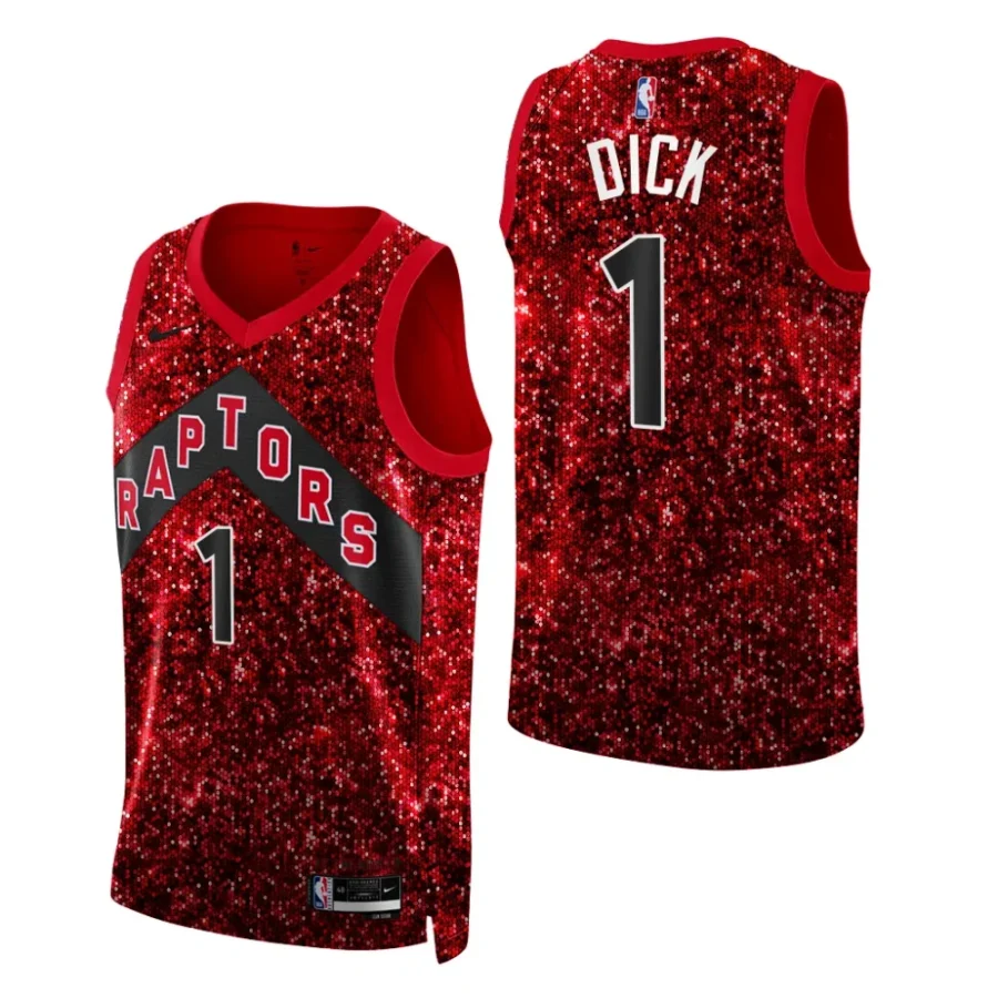 gradey dick raptors wizard of oz red 2023 nba draft sequined suit men jersey scaled