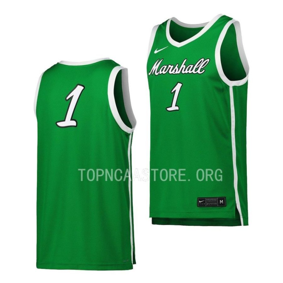 green replica basketball marshall thundering herd jersey scaled