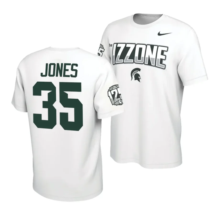 greg jones white 125th anniversary the izzone t shirt scaled