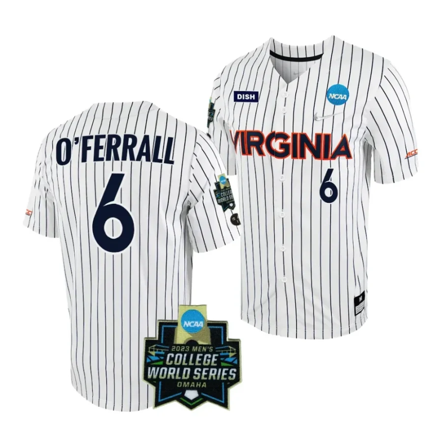 griff o'ferrall white navy 2023 college world series virginia cavaliersncaa baseball jersey scaled