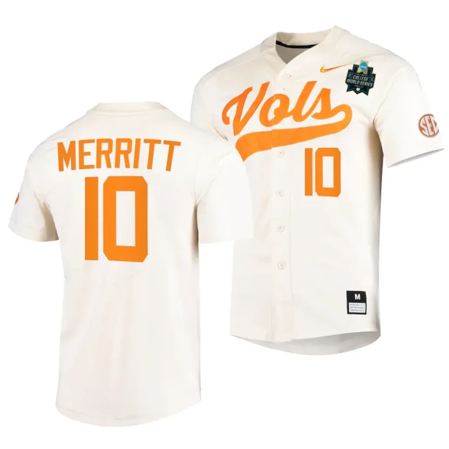 griffin merritt tennessee volunteers natural2023 ncaa baseball college world series menomaha 8 jersey scaled