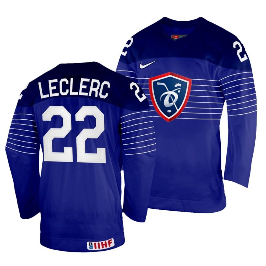 guillaume leclerc away 2022 iihf world championship navy jersey scaled