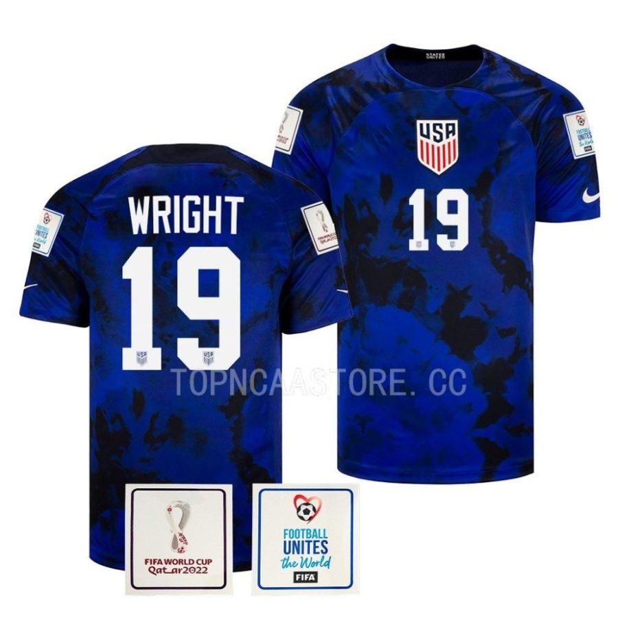 haji wright blue fifa world cup 2022qatar usmnt jersey scaled