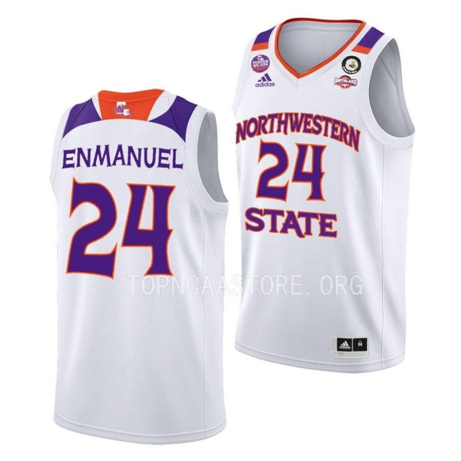 hansel enmanuel white one armed basketball player1st collegiate bucket nsu demons jersey scaled