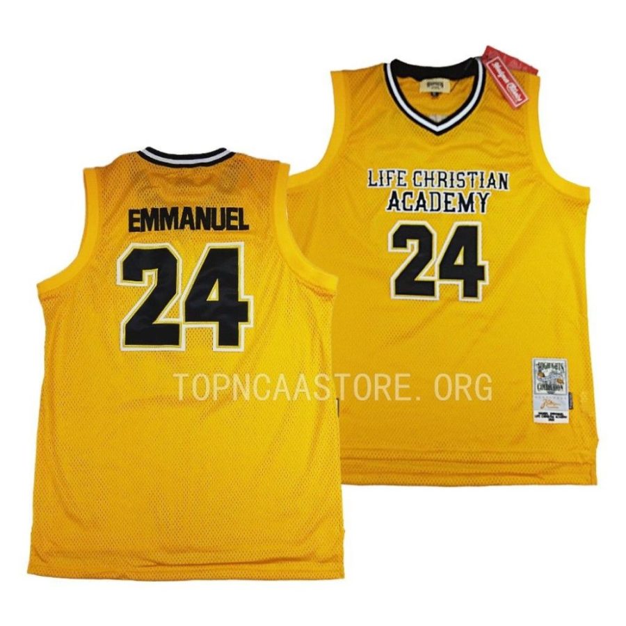 hansel enmanuel yellow one armed basketball playerhigh school christian academy jersey scaled