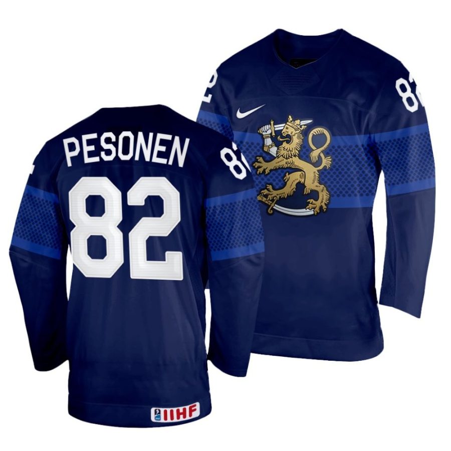 harri pesonen navy 2022 iihf world championship finland away jersey scaled