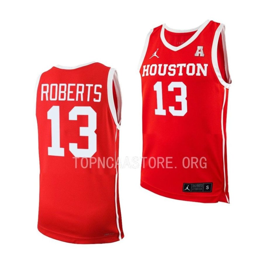 houston cougars j'wan roberts youth red ncaa basketball 2022 23 jersey scaled