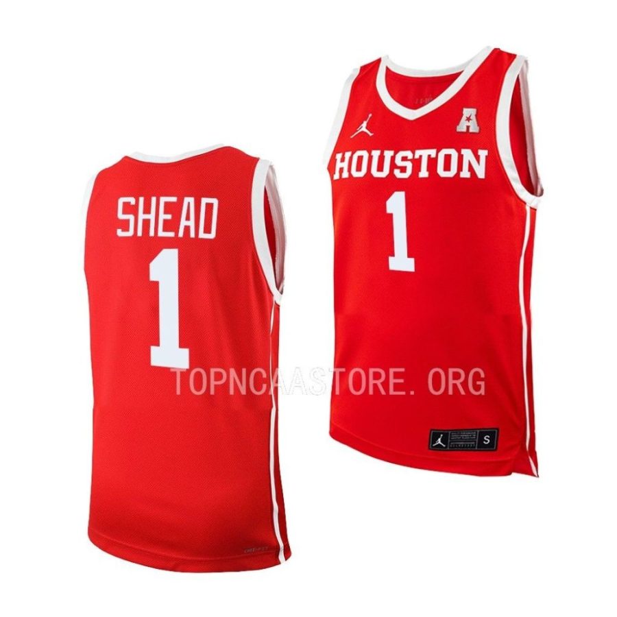 houston cougars jamal shead youth red ncaa basketball 2022 23 jersey scaled