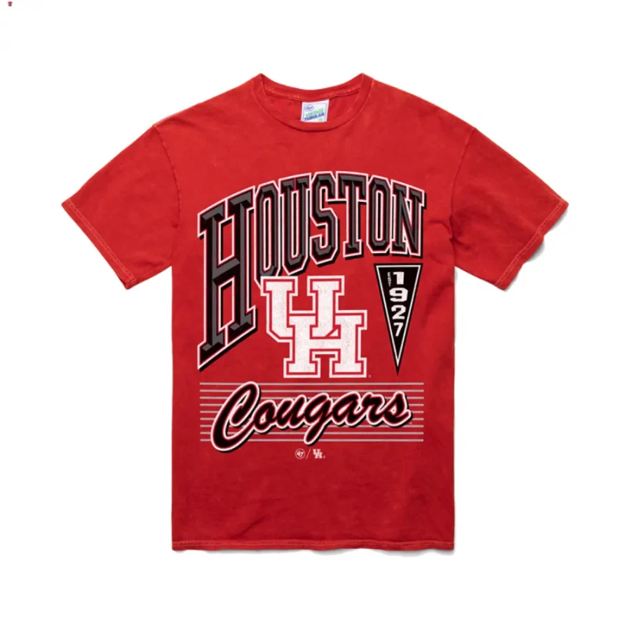 houston cougars red locker vintage tubular men t shirt