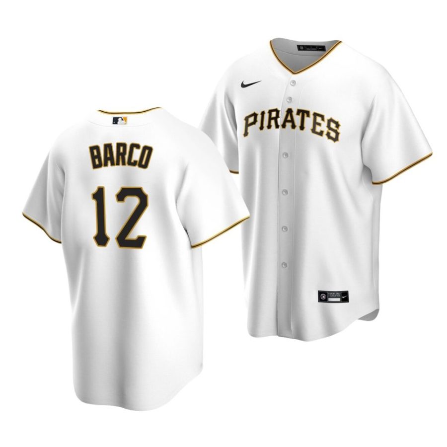 hunter barco pirates home 2022 mlb draft replica white jersey scaled