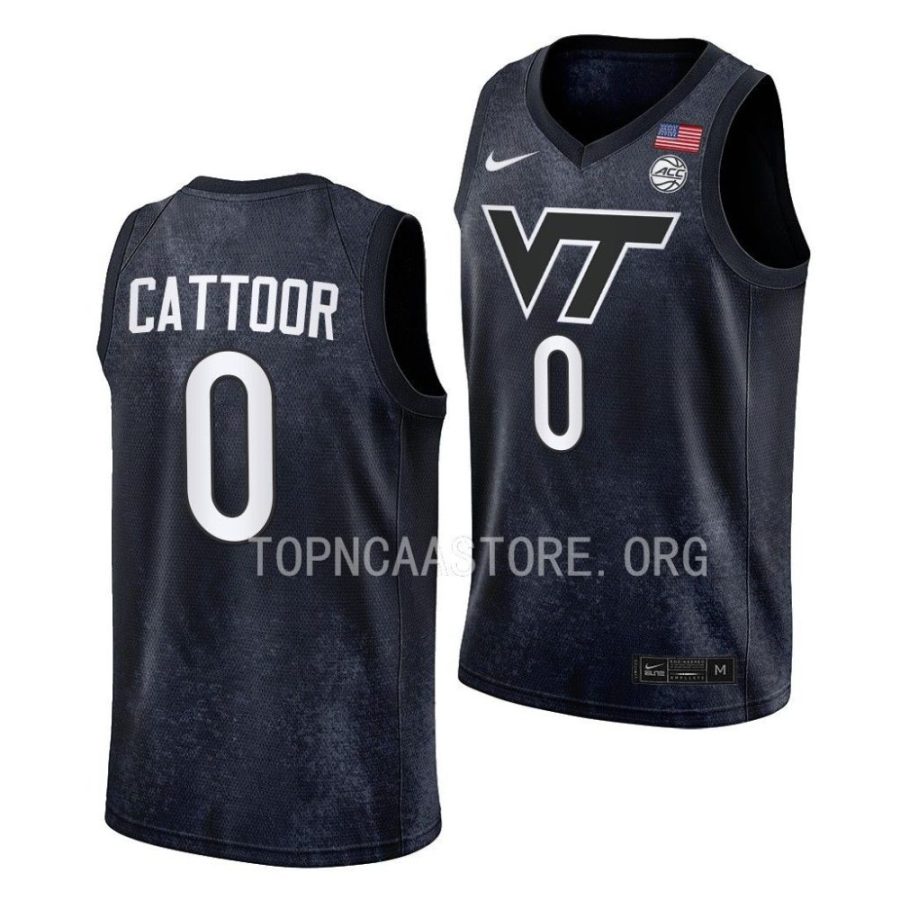 hunter cattoor virginia tech hokies college basketball 2022 23 swingman jersey scaled