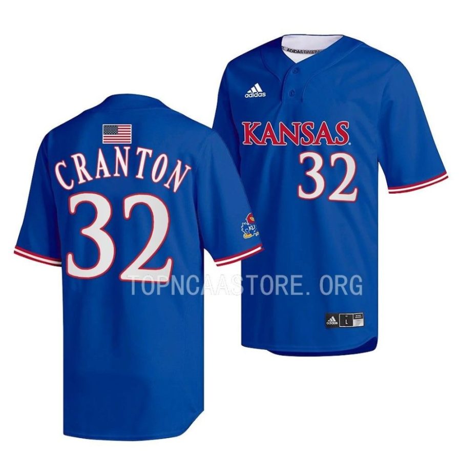 hunter cranton kansas jayhawks two button menreplica baseball jersey scaled