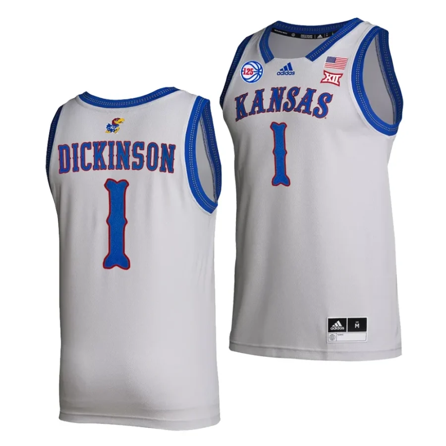 hunter dickinson gray 125th anniversary college basketball jersey scaled