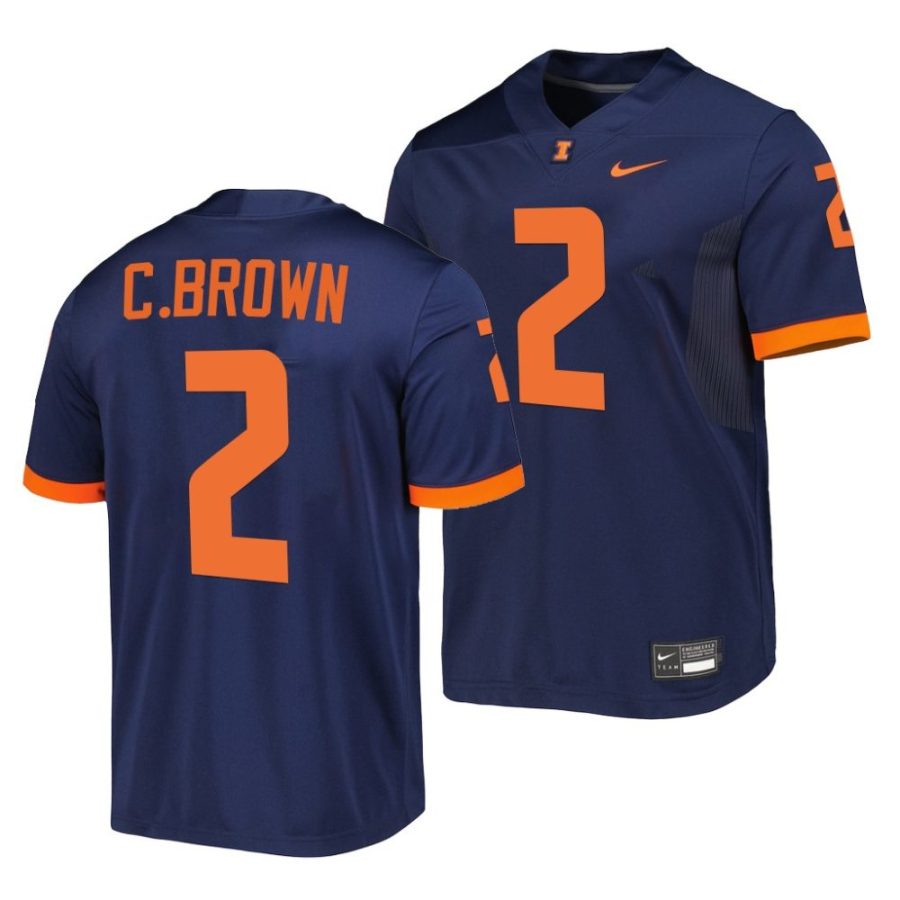 illinois fighting illini chase brown navy untouchable football jersey scaled