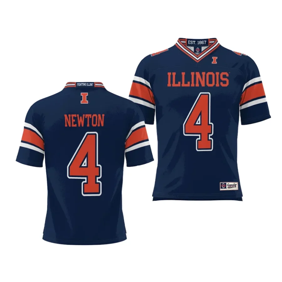 illinois fighting illini jer'zhan newton navy nil player football jersey scaled