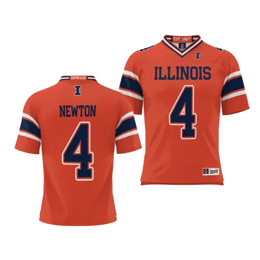 illinois fighting illini jer'zhan newton orange nil player football jersey scaled